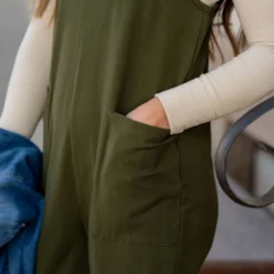 Basic Two Pocket Cropped Tank Jumpsuit -Women's Clothing Store untitled 7977 874091