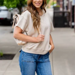 Raw Stitched Scuba Tee -Women's Clothing Store untitled 7982 f51c59b4 e9fd 4930 ad71 e32c2d2af4b0