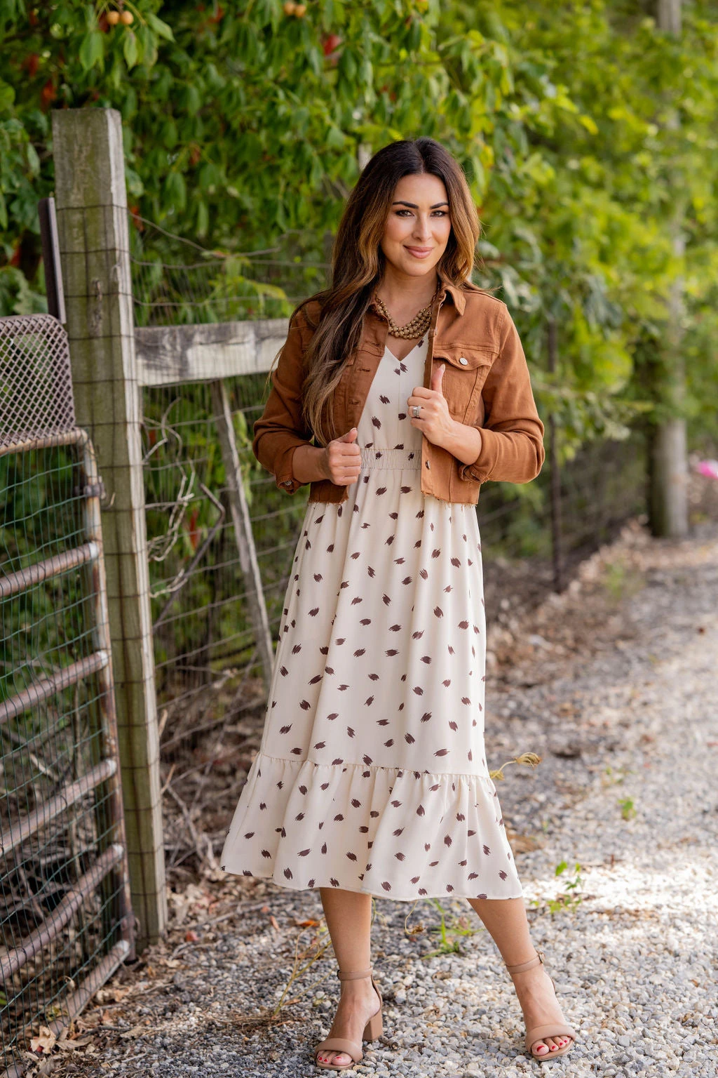 Sketched Ruffle Trim Midi Dress 2 Sketched Ruffle Trim Midi Dress - Image 2