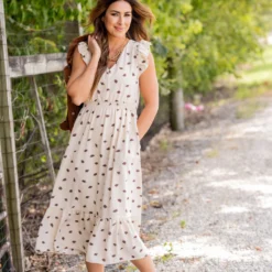 Sketched Ruffle Trim Midi Dress 11 Sketched Ruffle Trim Midi Dress -Women's Clothing Store untitled 7994 0cbd8ad4 e396 4dd9 85ff 2f04b2ee98f8