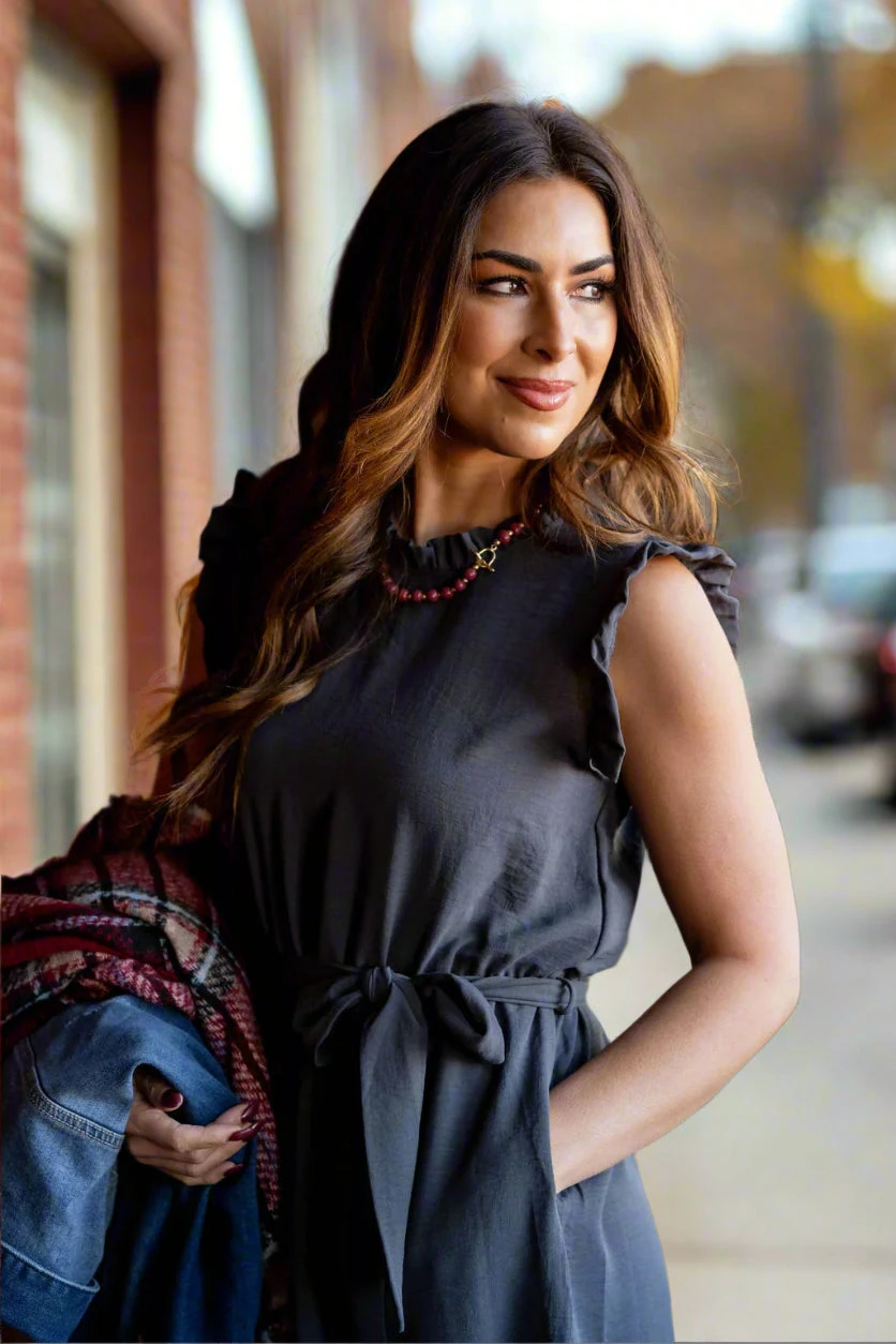 Flawless Ruffle Trim Tie Dress 12 Flawless Ruffle Trim Tie Dress - Image 12