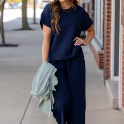 Subtle Checkered Relaxed Sleeve Tee 22 Subtle Checkered Relaxed Sleeve Tee -Women's Clothing Store untitled 8065