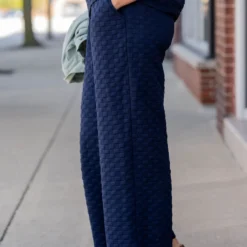 Subtle Checkered Relaxed Bottom Pants -Women's Clothing Store untitled 8078 4d926972 b037 4a4d 95a3 d034bc3ec08e