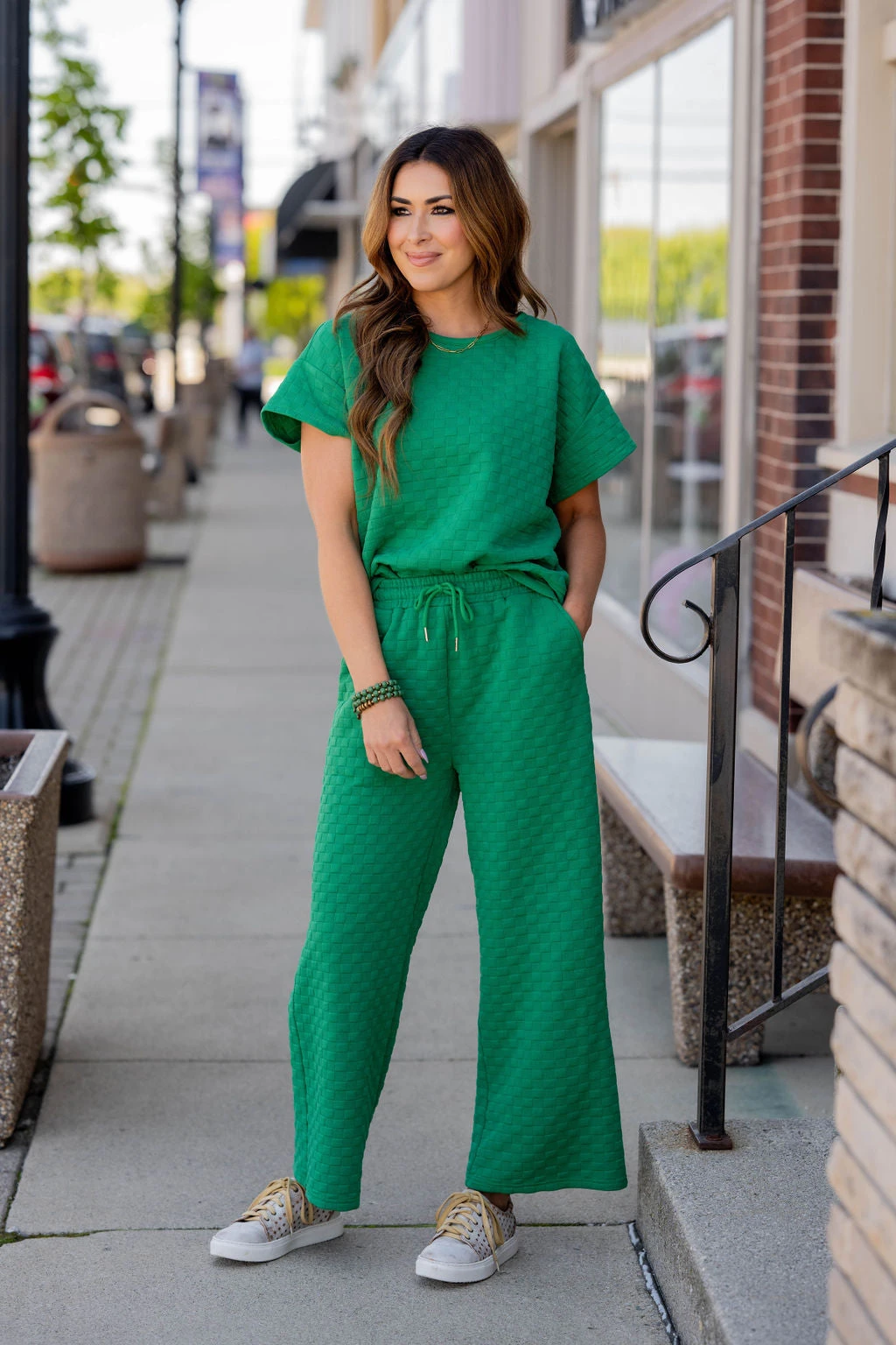 Subtle Checkered Relaxed Sleeve Tee 7 Subtle Checkered Relaxed Sleeve Tee - Image 7