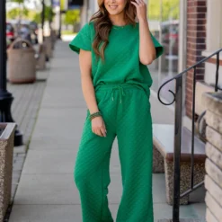 Subtle Checkered Relaxed Bottom Pants -Women's Clothing Store untitled 8103