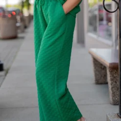 Subtle Checkered Relaxed Bottom Pants -Women's Clothing Store untitled 8106