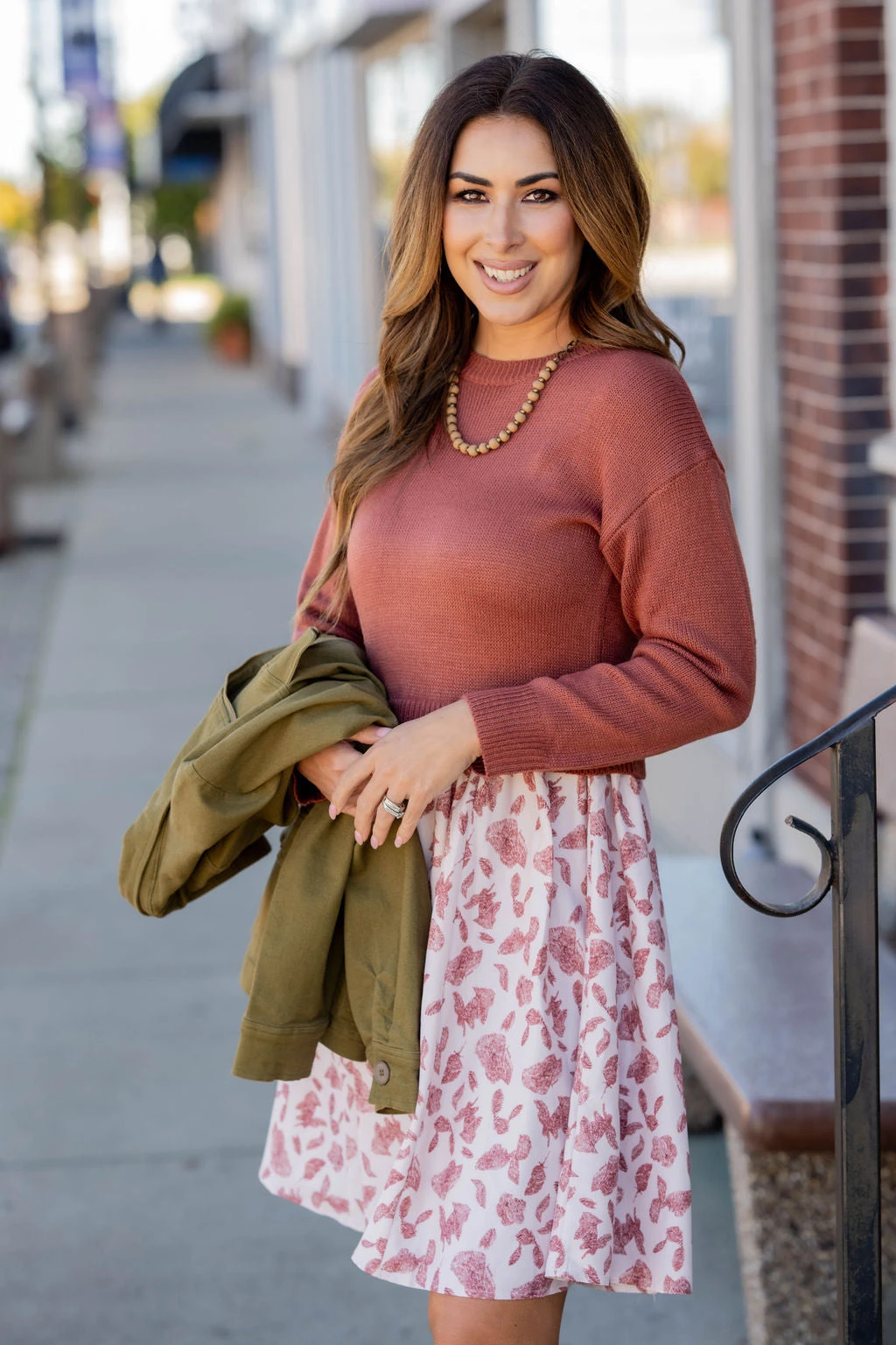 Vintage Printed Faux Layered Dress 1 Vintage Printed Faux Layered Dress