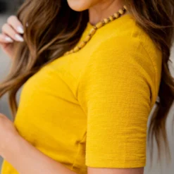 Half Sleeve Slub Tee -Women's Clothing Store untitled 8160