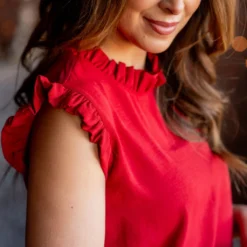 Basic Ruffle Trim Tank Dress -Women's Clothing Store untitled 8163