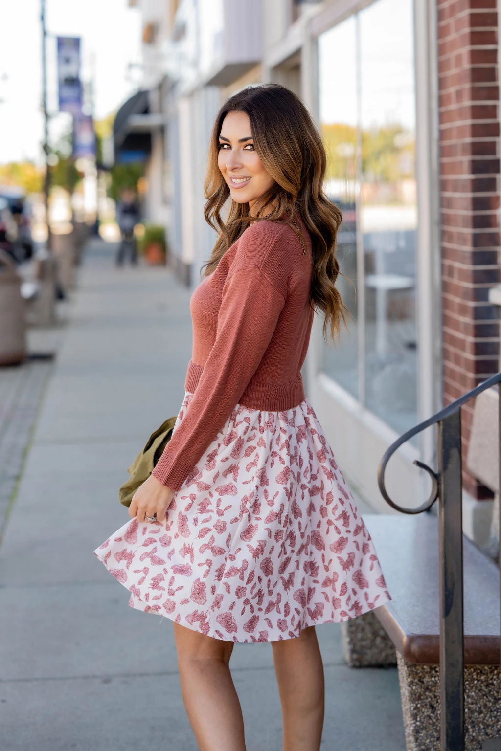 Vintage Printed Faux Layered Dress 14 Vintage Printed Faux Layered Dress - Image 14