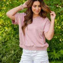 Raw Stitched Scuba Tee -Women's Clothing Store untitled 8189