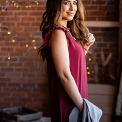 Basic Ruffle Trim Tank Dress -Women's Clothing Store untitled 8215 2948dbad fb73 450a b18d abaa1e11ca03