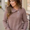 Knit Side Zip Sweatshirt
