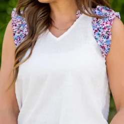 Wildflower Trim Textured Stripes Tank 22 Wildflower Trim Textured Stripes Tank -Women's Clothing Store untitled 8345