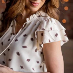 Sketched Dual Flutter Tie Blouse 10 Sketched Dual Flutter Tie Blouse -Women's Clothing Store untitled 8380 c936f7fa 418c 4345 b62b 4bcee45818de