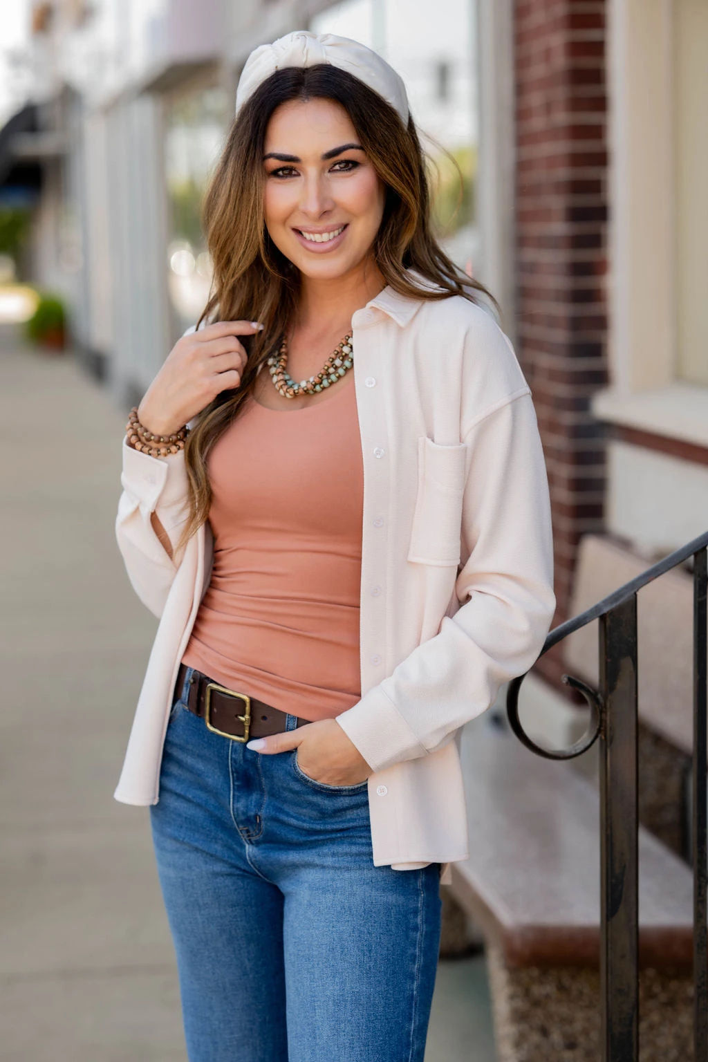 Lightweight Side Slit Button Up Blouse 17 Lightweight Side Slit Button Up Blouse - Image 17