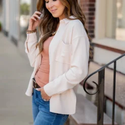 Lightweight Side Slit Button Up Blouse 22 Lightweight Side Slit Button Up Blouse -Women's Clothing Store untitled 8511