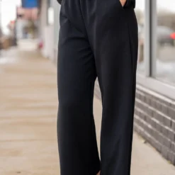 Subtle Ribbed Relaxed Bottom Pants 22 Subtle Ribbed Relaxed Bottom Pants -Women's Clothing Store untitled 8546