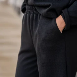 Subtle Ribbed Relaxed Bottom Pants 28 Subtle Ribbed Relaxed Bottom Pants -Women's Clothing Store untitled 8549