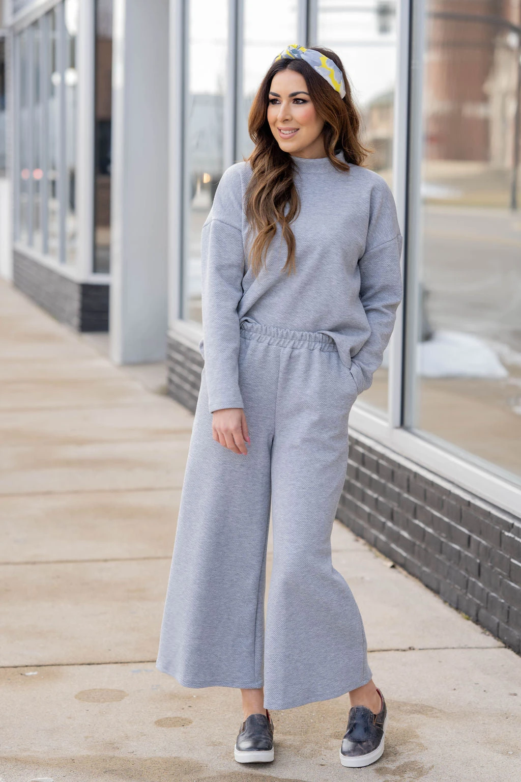 Subtle Ribbed Relaxed Bottom Pants 10 Subtle Ribbed Relaxed Bottom Pants - Image 10