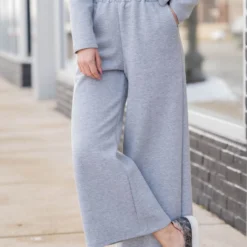 Subtle Ribbed Relaxed Bottom Pants 30 Subtle Ribbed Relaxed Bottom Pants -Women's Clothing Store untitled 8598