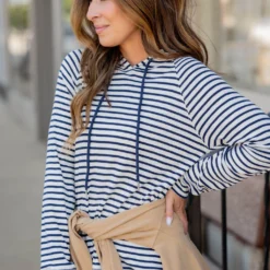Striped Lightweight Game Day Hoodie