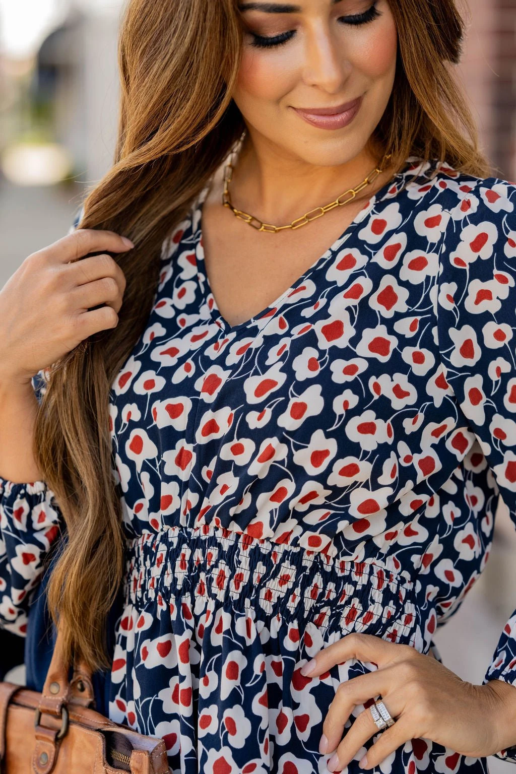 Floral Fun Cinched V Blouse 14 Floral Fun Cinched V Blouse - Image 14