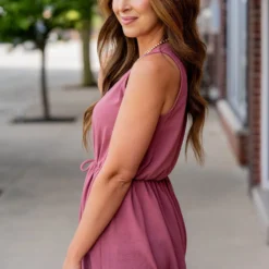 Tie Waist Tank Dress -Women's Clothing Store untitled 8676