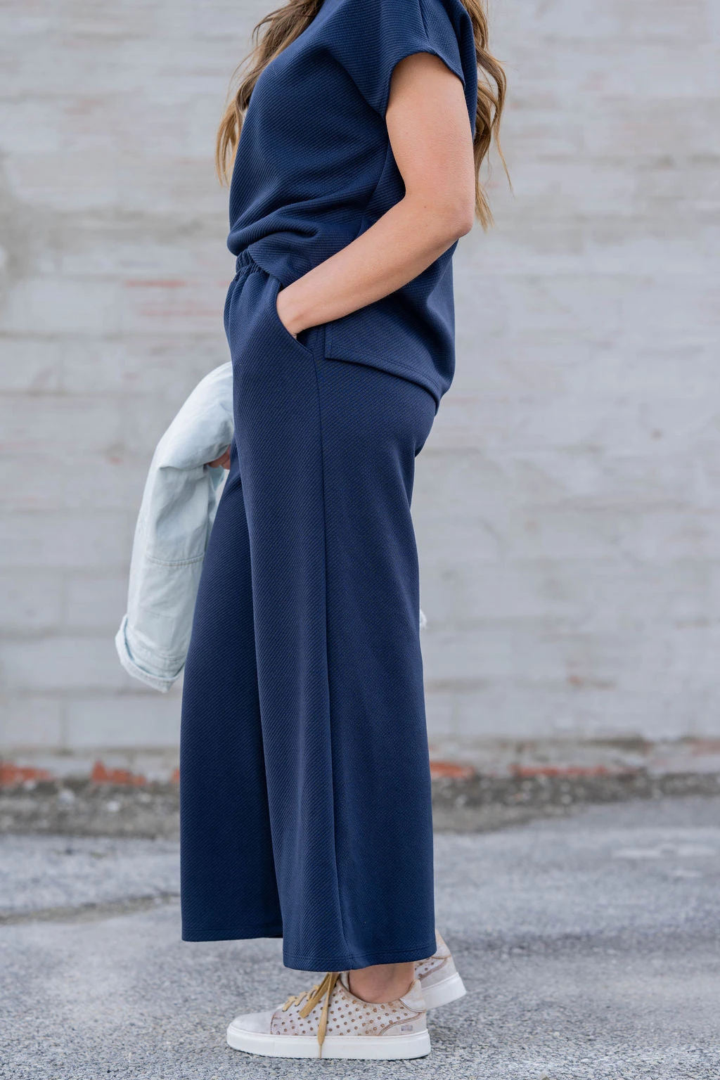 Subtle Ribbed Relaxed Bottom Pants 20 Subtle Ribbed Relaxed Bottom Pants - Image 20