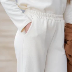 Subtle Ribbed Relaxed Bottom Pants 37 Subtle Ribbed Relaxed Bottom Pants -Women's Clothing Store untitled 8735