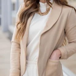 Dual Pocket Cotton Blazer -Women's Clothing Store untitled 8753 7aef8184 dc1f 4de6 ac3a 2626a83f7144