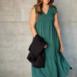 Ruffle Bottom V Midi Dress -Women's Clothing Store untitled 8822 628ccada 09a2 483c 8ade 44379a5c231b