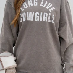 Long Live Cowgirls Waffled Graphic Crewneck 9 Long Live Cowgirls Waffled Graphic Crewneck -Women's Clothing Store untitled 8960