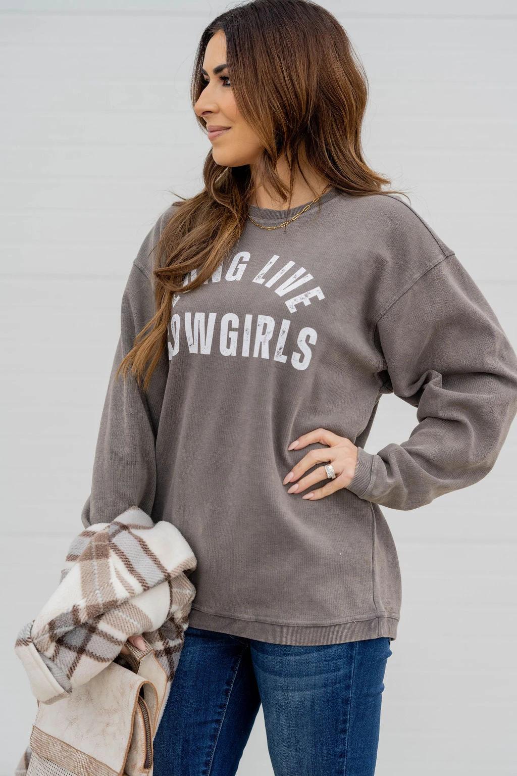 Long Live Cowgirls Waffled Graphic Crewneck 6 Long Live Cowgirls Waffled Graphic Crewneck - Image 6
