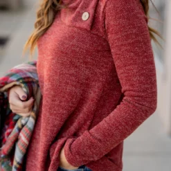 Dual Button Side Sweater -Women's Clothing Store untitled 9076 2788e644 b8e5 4a56 8062 7863cab11c4e