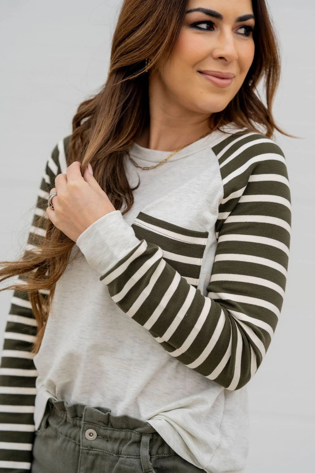 Stripe Accented Pocket Sweatshirt 4 Stripe Accented Pocket Sweatshirt - Image 4