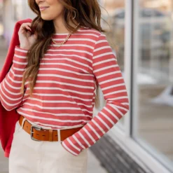 Simple Striped Long Sleeve Tee 38 Simple Striped Long Sleeve Tee -Women's Clothing Store untitled 9118