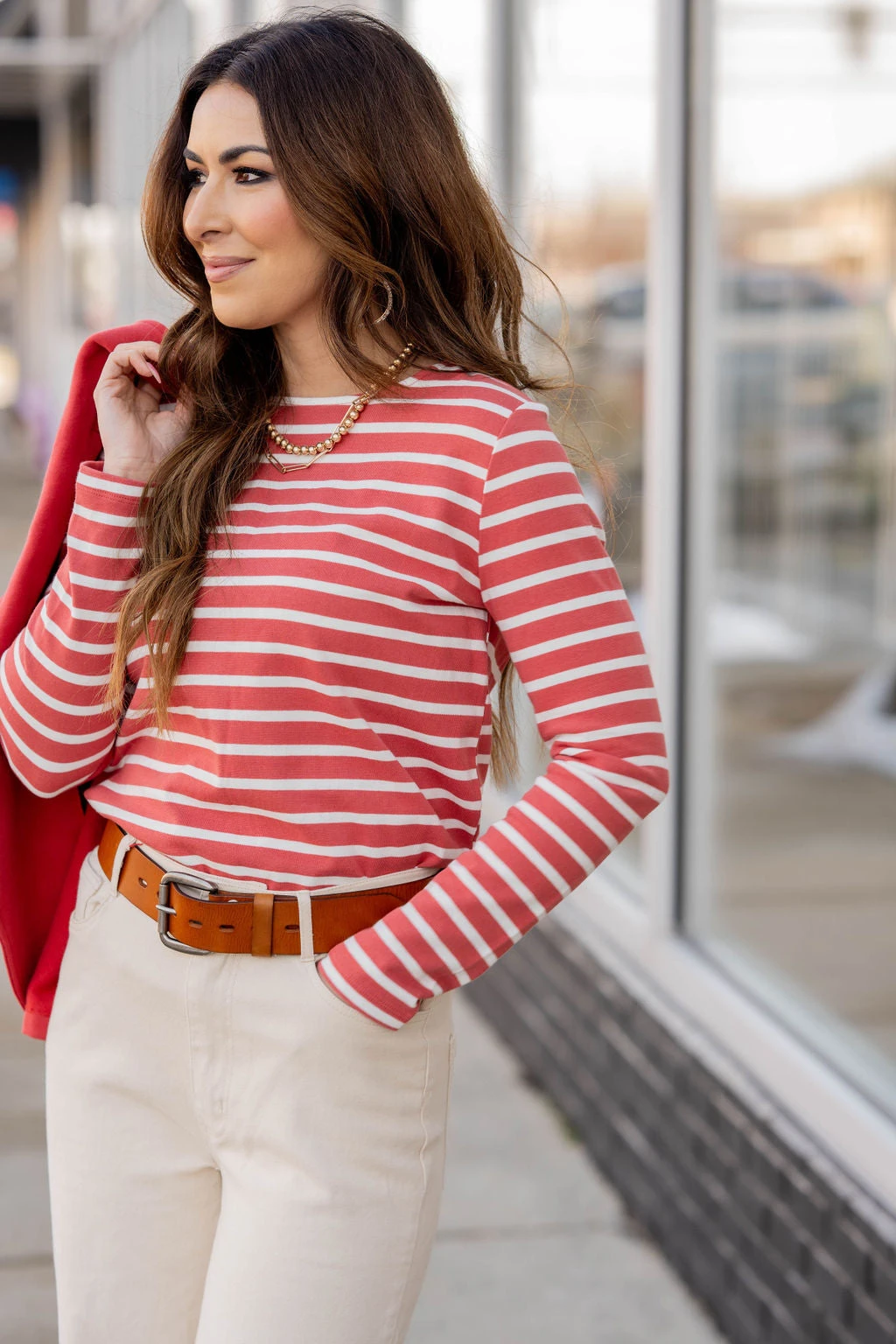 Simple Striped Long Sleeve Tee 19 Simple Striped Long Sleeve Tee - Image 19