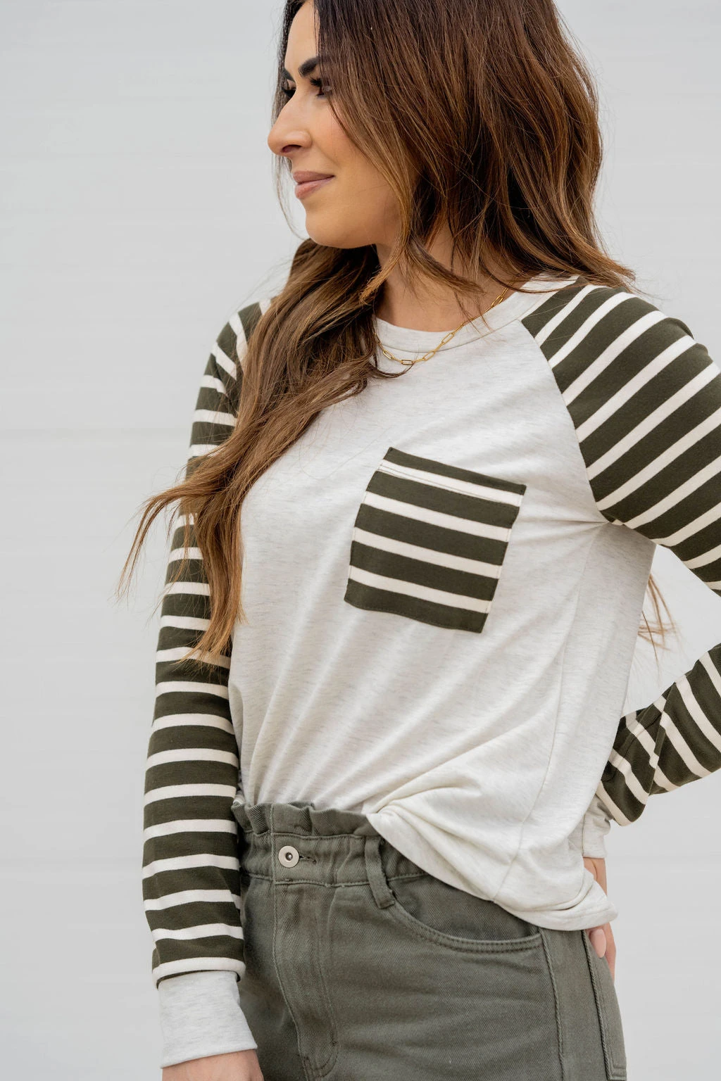 Stripe Accented Pocket Sweatshirt 6 Stripe Accented Pocket Sweatshirt - Image 6