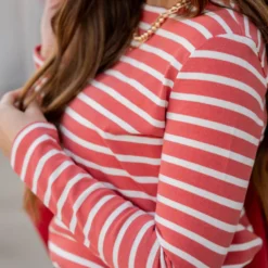 Simple Striped Long Sleeve Tee 22 Simple Striped Long Sleeve Tee -Women's Clothing Store untitled 9126