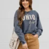 Ohio Girl Ribbed Graphic Crewneck