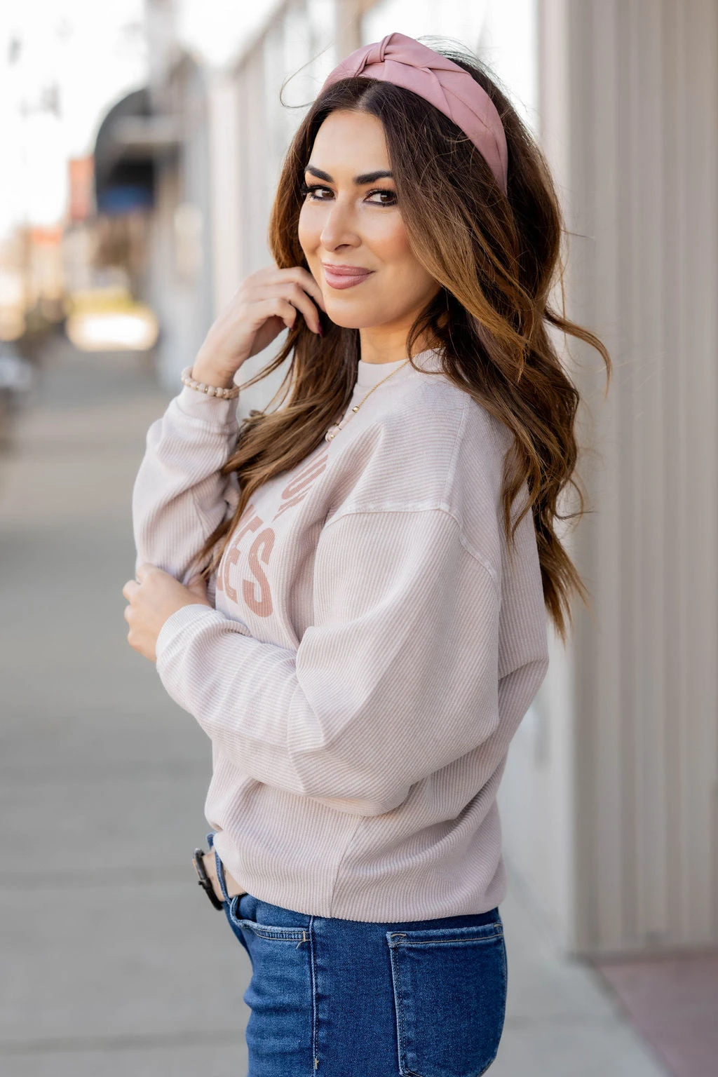 Hold Your Horses Ribbed Graphic Crewneck 6 Hold Your Horses Ribbed Graphic Crewneck - Image 6