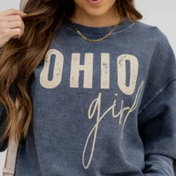 Ohio Girl Ribbed Graphic Crewneck 8 Ohio Girl Ribbed Graphic Crewneck -Women's Clothing Store untitled 9148