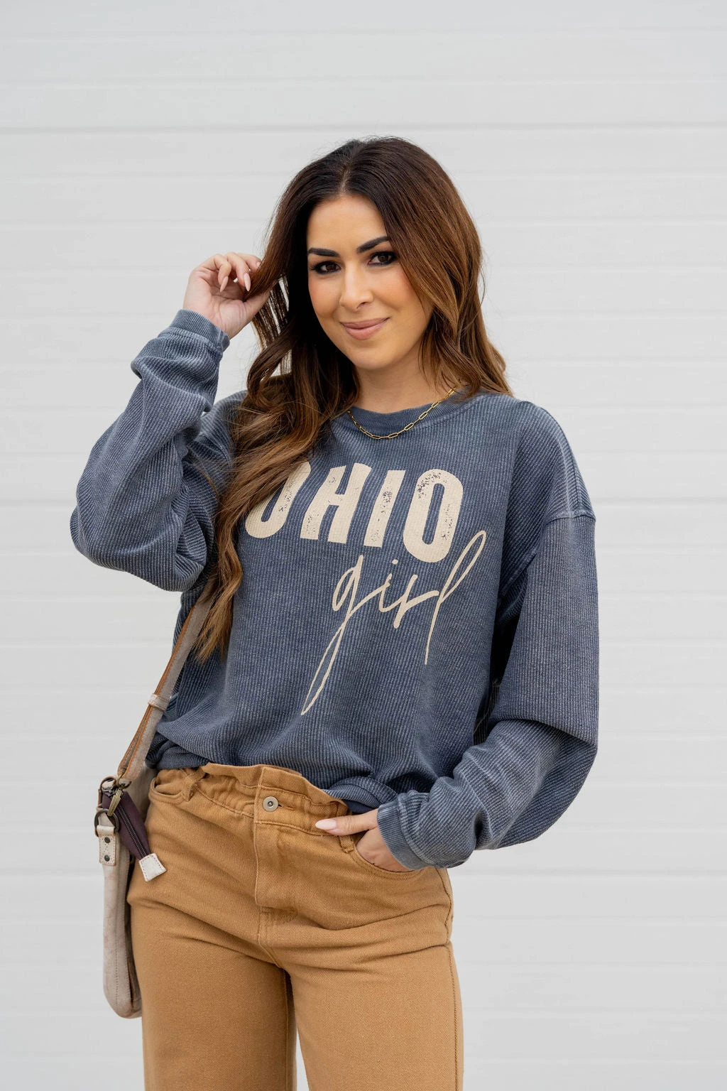 Ohio Girl Ribbed Graphic Crewneck 5 Ohio Girl Ribbed Graphic Crewneck - Image 5