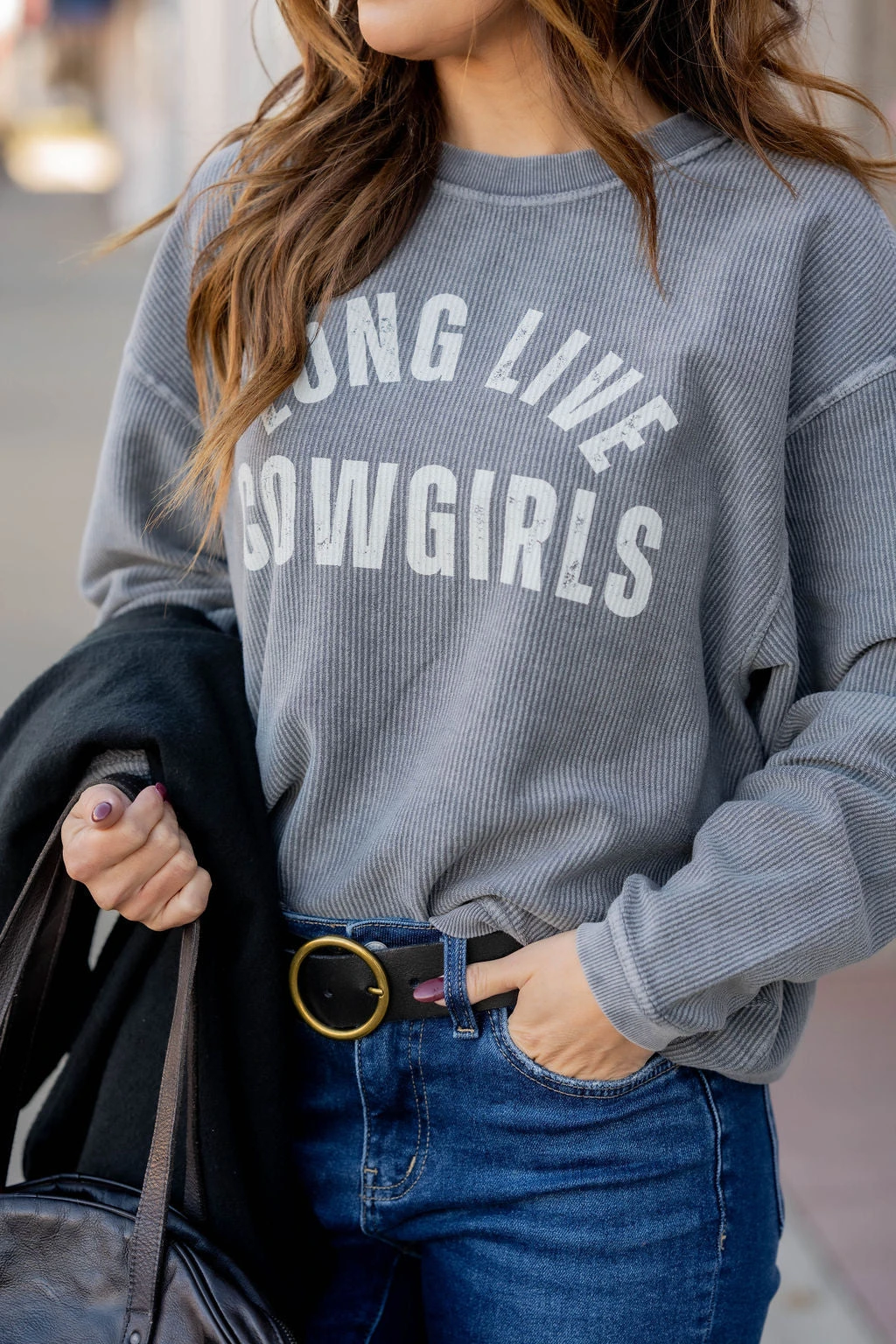 Long Live Cowgirls Ribbed Graphic Crewneck 7 Long Live Cowgirls Ribbed Graphic Crewneck - Image 7