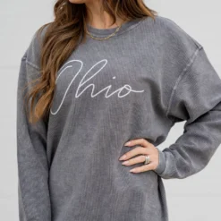 Ohio Ribbed Graphic Crewneck 8 Ohio Ribbed Graphic Crewneck -Women's Clothing Store untitled 9162