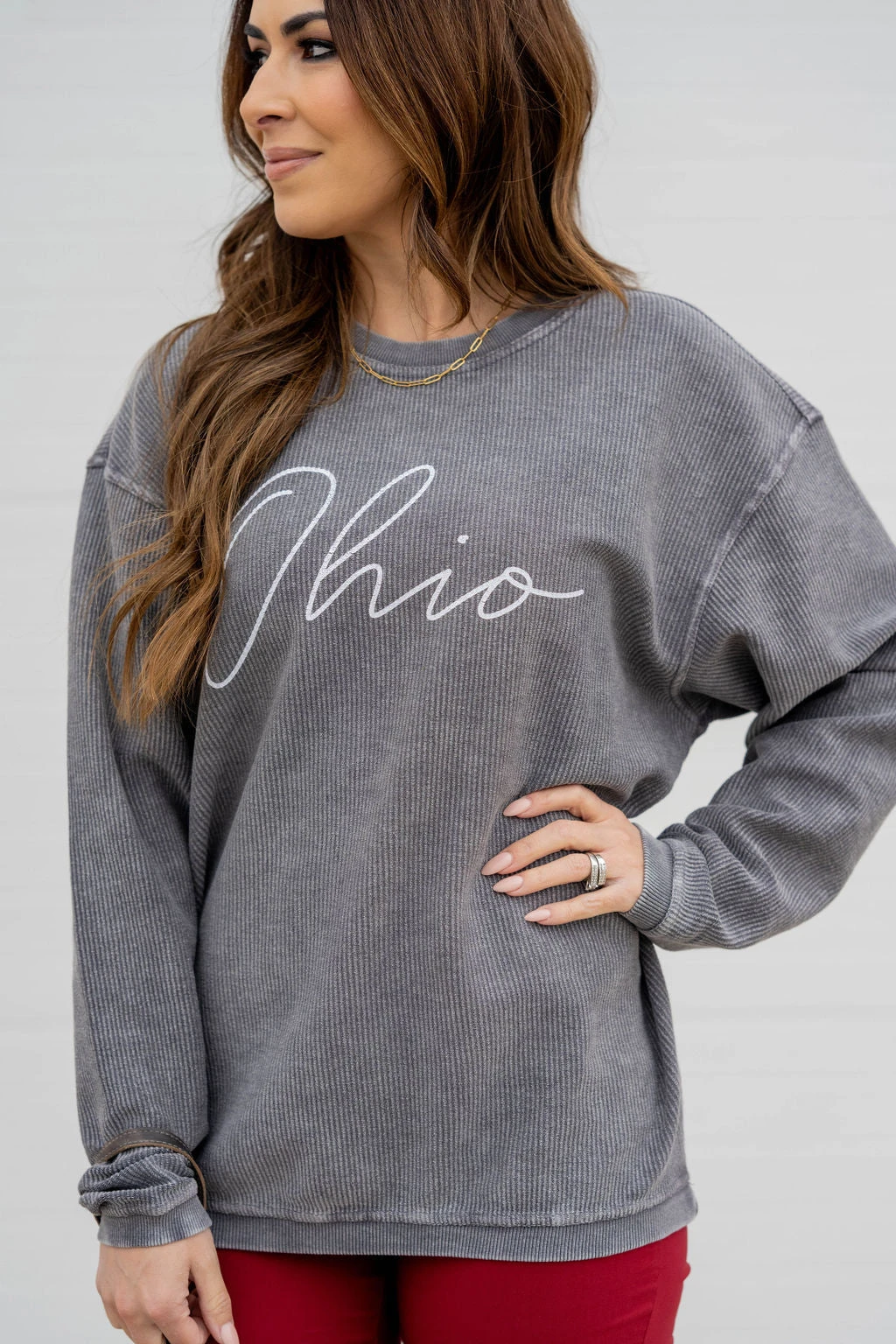 Ohio Ribbed Graphic Crewneck 3 Ohio Ribbed Graphic Crewneck - Image 3