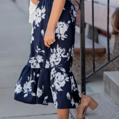 Blossoms Ruffle Bottom Midi Skirt 20 Blossoms Ruffle Bottom Midi Skirt -Women's Clothing Store untitled 9163