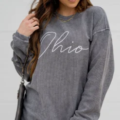 Ohio Ribbed Graphic Crewneck