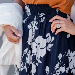 Blossoms Ruffle Bottom Midi Skirt 21 Blossoms Ruffle Bottom Midi Skirt -Women's Clothing Store untitled 9165